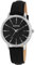 Raptor Damen-Uhr Echt Leder Armband Strass Glitzer Elegant Analog Quarz RA10176 (schwarz)