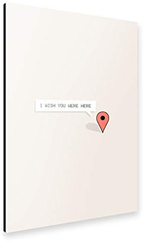 artboxONE Alu-Print 120x80 cm I Wish You were Here von Künstler Rahma Projekt
