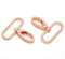 15 Stück ovale Ring-Karabinerverschluss, Klauen-Druck-Tor-Trigger-Verschlüsse, drehbare Karabinerhaken für Lederhandwerksgurte, Schlüsselbandbänder (Roségold, 3,8 cm)