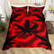 Cannabisblätter Bettwäsche-Set Roter schwarzer Krawattenfarbstoff Vintage Hohemia Bettwäsche Set 135x200cm Marihuana Weed Leaf Betten Set für Kinder Teenager 2St.Reißverschluss Mikrofaser