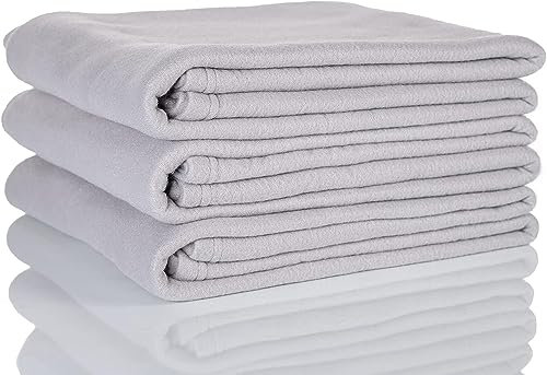 Glart Oeko-Tex Fleecedecken 3er Set in platingrau, 130x160 cm, über 200g/m2. Ideal als Sofadecke, Kuscheldecke oder Picknick-Decke