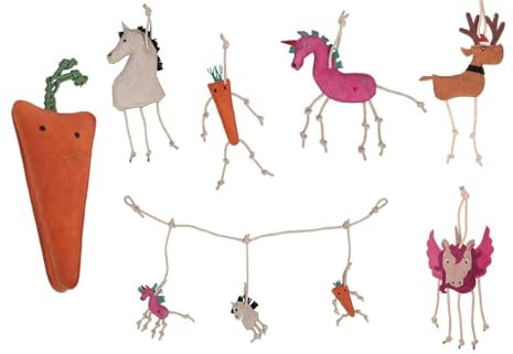 NETPROSHOP Pferdespielzeug Karotte, Einhorn, Pferd, Mobile, Rentier gegen Langeweile im Stall, Groesse:Einhorn