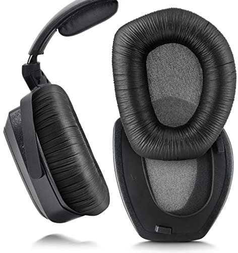 Ersatz-Ohrpolster aus Schaumstoff, kompatibel mit Sennheiser HDR RS165 RS175 RS185 RS195 (Leder-Ohrpolster)