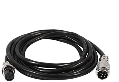 Elecbee GX16-6-poliger Stecker und Buchse, Luftstecker, gerades Kabel, 1 m (1 Stück)