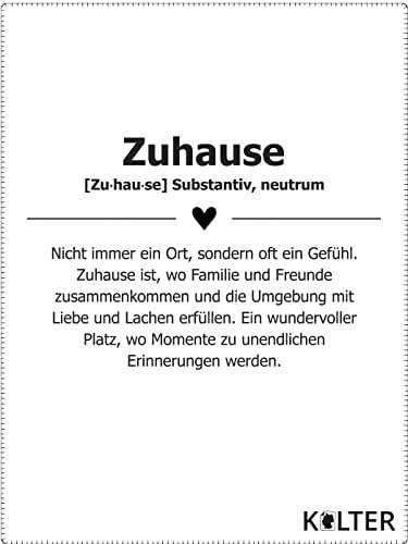 KOLTER Zuhause Decke aus Bio-Baumwolle (KBA-Baumwolle), vegane Wohn- und Kuscheldecke in schwarz weiß