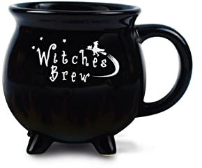Winkee - Zaubertrank Becher | Witches Brew Mug | Hexenkessel Kaffeetasse | Witcher Tasse | Magischer Kaffee & Tee Kessel mit Feuer Effekt | Kaffeebecher groß ca. 450ml | Geschenk zum Geburtstag