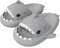 ChayChax Shark Sildes Slippers Damen Herren Kinder Hai Badelatschen Sommer Hausschuhe Badeschlappen rutschfeste Dusch Badeschuhe Strand Sandalen, Grau,38/39 EU