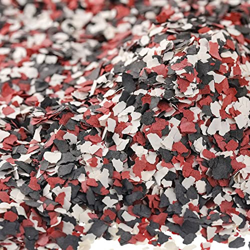350 g / 0.75 libras de color decorativo, copos de epoxi, mezcla de 3-5 mm, revestimientos de suelos de hormigón, copos de pintura decorativa para pintura de piso de garaje, pared interior y exterior