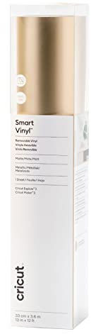 Cricut Smart Metallic Vinyl Abnehmbar | Champagner | 3,6 m | Selbstklebende Vinylrolle | Für die Verwendung mit Cricut Explore 3 und Cricut Maker 3, Silber