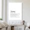 Hawaiian Ohana Definition Leinwanddruck Familienzitate Poster Schwarz Weiß Minimalistisches Gemälde Bild für Heimdekoration19,6x 27,5(50x70cm) Kein Rahmen