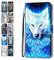 Hülle für iPhone 7 8 SE 2020, iPhone 6S 6 Leder Tasche Flip Case Mädchen Jungs Muster Design Etui Schutzhülle Cover Handyhülle - Rosen Wolf