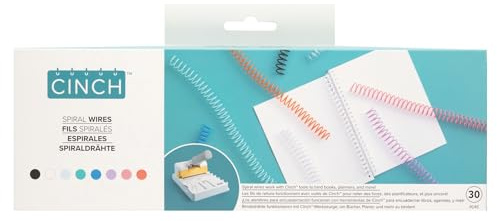WRMK 30 BINDING WIRES 1.58 CM - WE R, blanc, noir, transparent, turquoise, bleu, rouge, rose, lilas