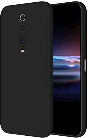 HONLEN Hülle für Xiaomi MI 9T / MI 9T Pro Schutzhülle Case, (6.39 Inches) Liquid TPU Silicone Handyhülle mit Fallschutz Silikon Cover Schwarz