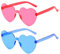 Meleager Randlose Herz Brille, Herzförmige Sonnenbrille Rosa e Blau, 2 Stück Sonnenbrillen Set Party, Vintage Herzform Brille, Hippie Brille Herz 90er, für Party, Hochzeit, Karneval, Halloween