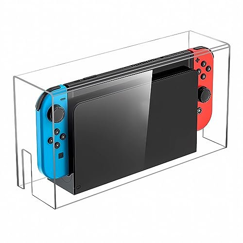 AMENKER Acryl Staubschutzhülle, Staubschutz für Switch, Kratzfeste wasserdichte Abdeckung Hülle für Nintendo Switch & Switch OLED Dock für Nintendo Switch Zubehör