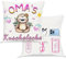 Tarklanda Oma Geschenk Oma Kuschelecke Kissenbezug Oma Zierkissenbezug 45x45 cm Kissenbezug Weiß Kissenbezug mit Taschen, Faultier Kissenbezug Geschenk für Oma zum Geburtstag, Muttertag