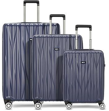 Bric's Hartgepäck Koffer-Set 3-teilig | Reise-Trolleys aus hochwertigem, robustem Polycarbonat Material | für Damen und Herren | 4 Doppelrollen & TSA-Schloss | Cervia Serie