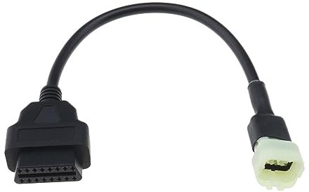 eMagTech 6-poliges auf OBDII 16-poliges Adapterkabel 6-poliges OBD2-Diagnosekabel Kompatibel mit J1962-Schnittstelle Kompatibel mit KTM Motorrad-Diagnose Motorrad-Zubehör 33 cm