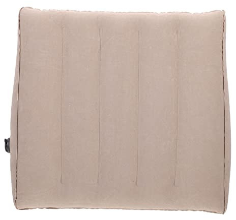 Holibanna Travel Waist Pillow Inflatable Lumbar Waist Pad for Office Chair Compact Size for Easy Storage Light Grey