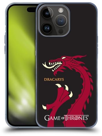 Head Case Designs Offizielle HBO Game of Thrones Drache Dracarys Grafiken Gelhülle [Militärischer Schutzgrad] Kompatibel Mit Apple iPhone 15 Pro Max Und Kompatibel Mit MagSafe