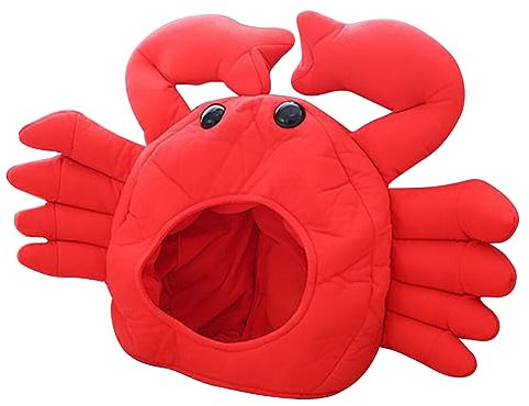 ISAKEN Krabben Hut Lustige Party Hüte Krabben Hummer Stirnband Haarband Oktopus Hut Halloween Filzhut Tiermütze Kopfbedeckung Dress Up Party Kostüm Zubehör für Kinder Erwachsene