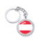 Schlüsselanhänger Mit Österreichischer Nationalflagge – Charm Exquisiter Strass-Glas-Abzeichen-Schlüsselanhänger, Zeit-Edelstein-Anhänger, Schmuck, Ornamente, Modetrend, Landesflagge, Dekorati
