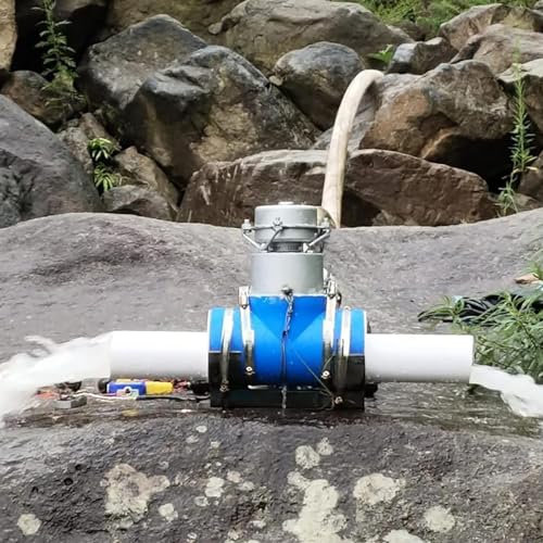 NVIVN 1000 W Horizontaler Wasserkraftgenerator, 220 V Wasserturbinengenerator, Wasserkraft im Fluss, Auslassdurchmesser 114 MGM, effiziente Wasserenergieerzeugung