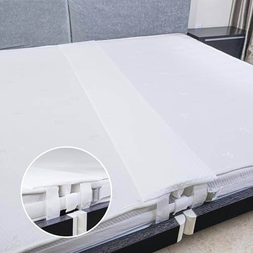 Unisci Materassi Singoli in Matrimoniale, Kit Ponte Letto Extra Largo da 30CM, Copertura Staccabile e Lavabile in Lavatrice/Fissaggi Multipli/Schiuma Monopezzo, Connettore per Letto