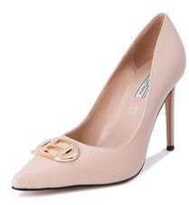 QUEEN HELENA Scarpe Eleganti con Tacco a Spillo Décolleté Donna K3175 (Nude, 39)