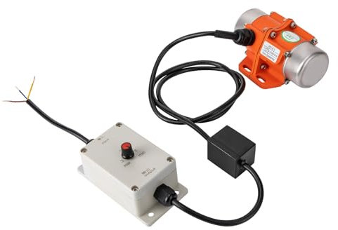 WOQLIBE Motore vibrante elettrico con regolatore di velocità, 3000 rpm, 220 V, motore a vibrazione per dispositivi meccanici, per miniere, metallurgia, carbone, elettricità, edilizia, chimica (30 W)