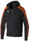 Erima Herren EVO STAR Trainingsjacke mit Kapuze (1032410), schwarz/orange, M