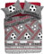 Red Grey Football Single Duvet Cover Set Reversible Boys Bedding With Pillowcase s (RED/GREY DUVET COVER SET, Single)