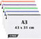 A3 Zippered Plastic Wallets - 5 Pack for Large Documents, Toys, Board Games, and Puzzles - Waterproof and Durable Plastic Bags for Blueprints and Design Drafts