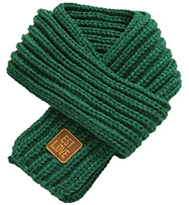 siduytin Fester Baby Schal Winter dicker Faden, der neugeborene Schal Schalldämpfer Schal windundurchlässiges Säuglings Halstuch Kinder strickt, Grün