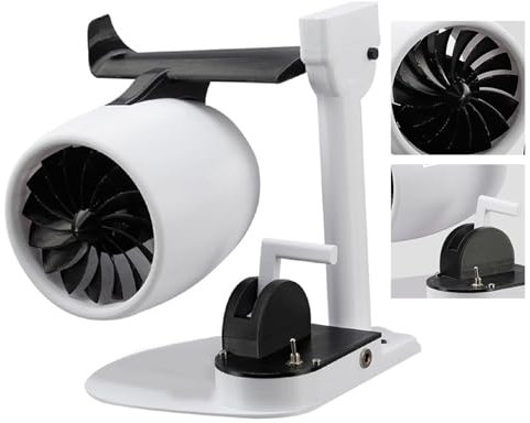 Creative Turbo Desktop Fan, Turbofan Engine Shape Creative Fan, Turbofan Engine Shape Creative Fan with Adjustable Speed Push Rod Equipped, Desk Turbo Fan Cooling Fan for Home