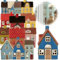 LS-LebenStil Teelichthaus Lichthaus 16cm Blau Braun Keramik Fachwerkhaus Nyhavn Teelichthalter Windlichthalter Kerzenständer Teelichtständer Windlicht für Teelichter Lichterhaus Fachwerkhaus