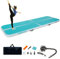 CCLIFE Tracking Matte 5m Turnmatte Aufblasbar klappbar mit Elektrischer Luftpumpe Yogamatte Trainingsmatte 20 cm Blaugrün