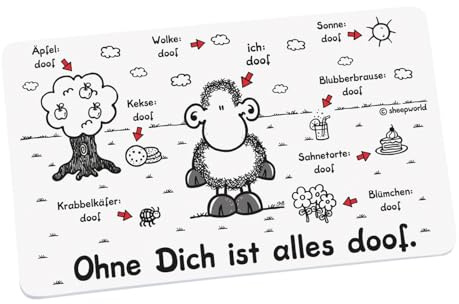 Frühstücksbrettchen Sheepworld Alles doof