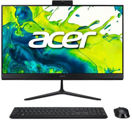 Acer Aspire C24 AIO Desktop | Pantalla Full HD IPS de 120Hz de 23.8 pulgadas | Procesador AMD Ryzen 7 5700U Octa-Core | Gráficos AMD Radeon | DDR4 de 16 GB | SSD de 1 TB | Wi-Fi 6 | Teclado y mouse