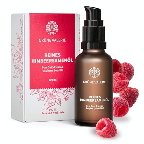 Aceite de semilla de frambuesa Green Valerie 100% puro, 100 ml, prensado en frío, aceite de semilla de frambuesa para el cuidado natural de la piel