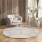 the carpet Everest - moderner Kurzflor Teppich Wohnzimmer Schlafzimmer mit Hoch-Tief-Effekt, 3D Effekt, hohe Flordichte und angenehm weich, Wabenmuster, Creme, 160 cm Rund