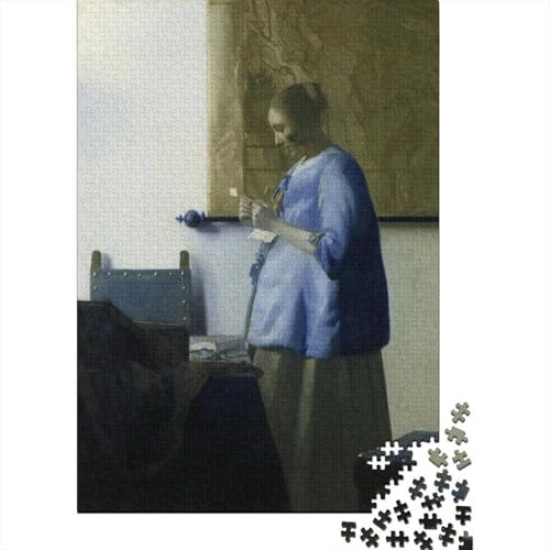 Johannes Vermeer Museums Holz-Puzzle Für Erwachsene 1000 Teile, Hölzernes Gemälde Puzzle, Weltberühmte Gemälde Puzzles, Lernspiele, Tolles Geschenk, Wohnkultur 1000 Pcs