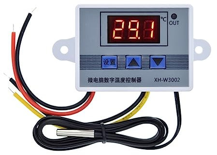 NGBFF Smart Thermostat, W3002 Digital Control Temperature Microcomputer Thermostat,Switch Thermometer New Thermoregulator 12/24V,for Home(24V 240W)