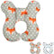 Alaoo Baby Reisekissen, Babybett Kopf- und Nackenstützkissen Reiseautositz, Baby Travel Pillow, Kinder Nacken Nackenstütze für Kinderwagen, Autositz, Stroller, Babywippe (Fox)