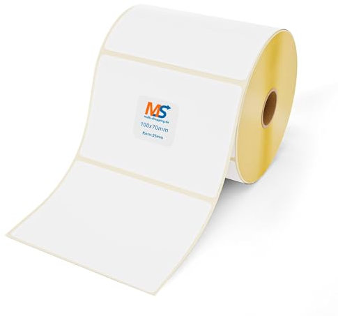 Warenpostetiketten Thermoetiketten Top 100 x 70 mm - 1000 Stück je Rolle - Kern: 25 mm -permanent haftend, Thermodirekt Selbstklebend Multi-Shopping (1)