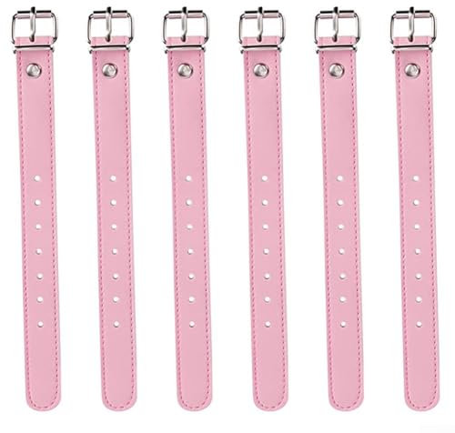 Fahrradkorbgurt-Set, 6-teilig, verstellbare PU-Gurte, perfekt passend für die meisten Kinder- und Erwachsenenfahrräder (Rosa)
