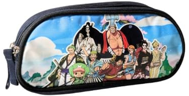 mybagstory Federmäppchen für die Schule, One Piece – Doppelfach – 22,5 x 9,5 x 7,3 cm – Reißverschluss – Federmäppchen für Jungen, Grundschule, offizielles Manga-Anime-Produkt