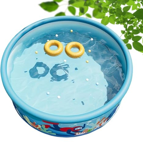 Piscina Portátil | Piscina De Agua Poco Profunda,Estanque PVC Reforzado para Jardín Niños Adultos Exterior Actividades Acuáticas