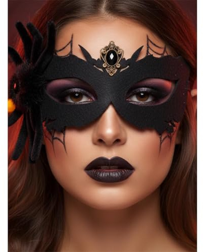 Fashband Schwarze Halloween-Masken, Maskerade-Maske, Augenabdeckungen, Kostüm, Augenzubehör für Damen