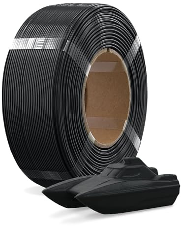 OVERTURE PETG Refill 1,75 mm High Speed Schwarz 1kg | Spulenlos & Stabile | PETG Refill ohne Einwegspule • Bis 300 mm/s • Hohe Schlagfestigkeit • Wasserbeständig • ±0,02 mm • Für FDM 3D Druck